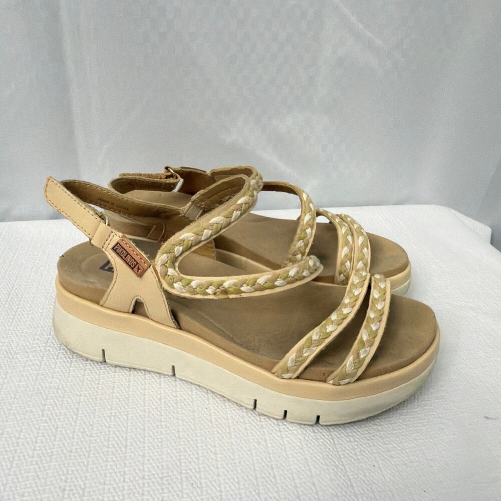 Pikolinos Palma Sandals Womens 7 Braided Strappy Platform Ankle Strap Comfort - Picture 6 of 13